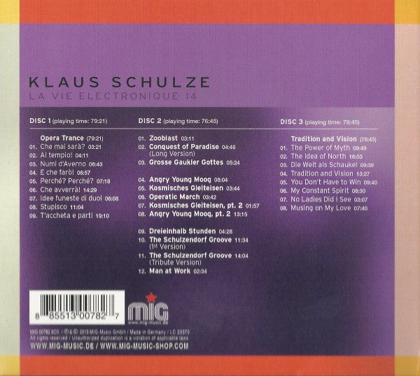USED 3CD - Klaus Schulze – La Vie Electronique 14