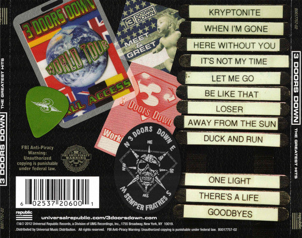 USED CD - 3 Doors Down – The Greatest Hits