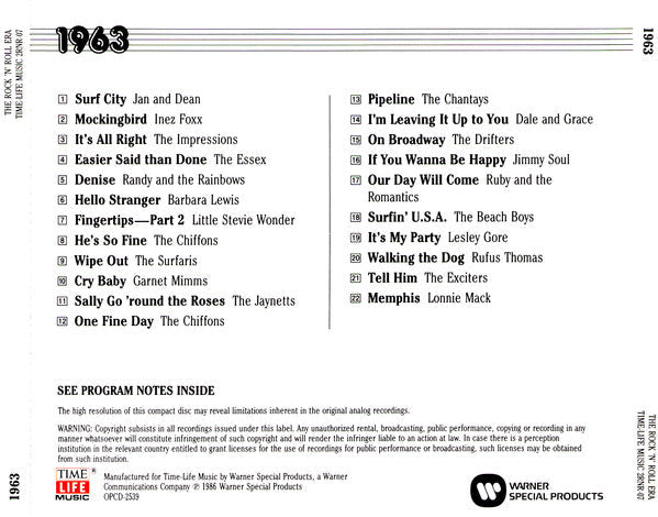 USED CD - Various – The Rock 'N' Roll Era 1963