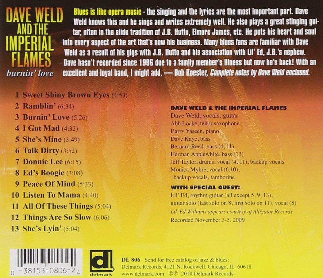 Dave Weld - Burnin' Love - USED CD