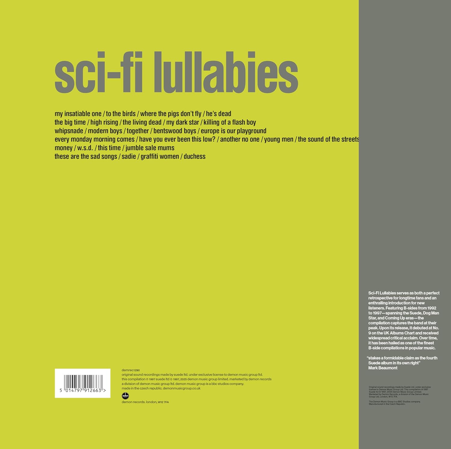 3LP - Suede - Sci-Fi Lullabies