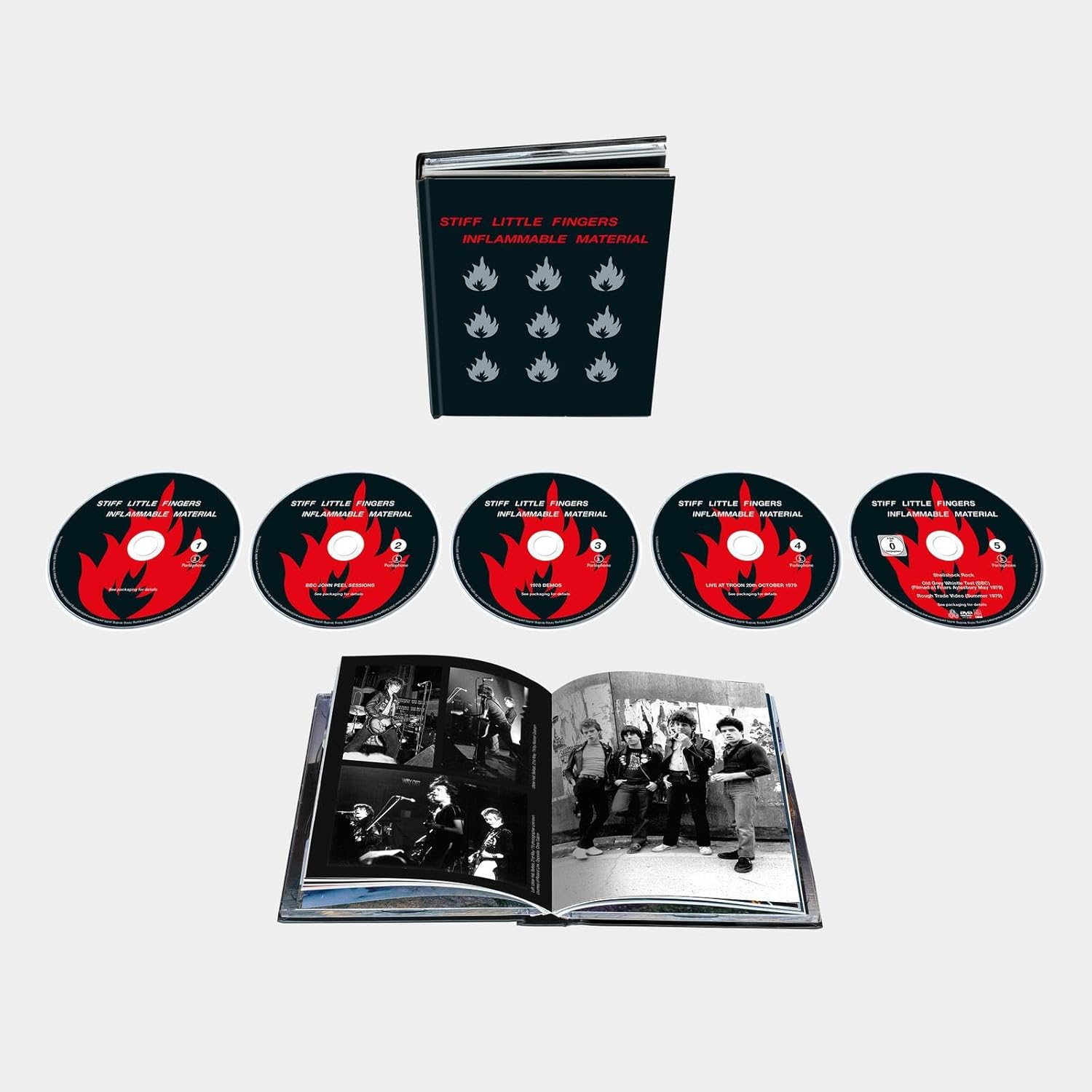 USED 4CD/DVD - Stiff Little Fingers - Inflammable Material