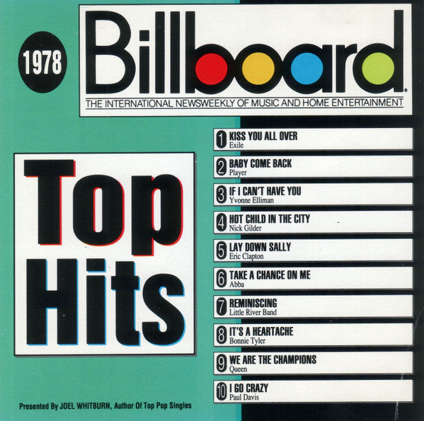 USED CD - Various – Billboard Top Hits - 1978