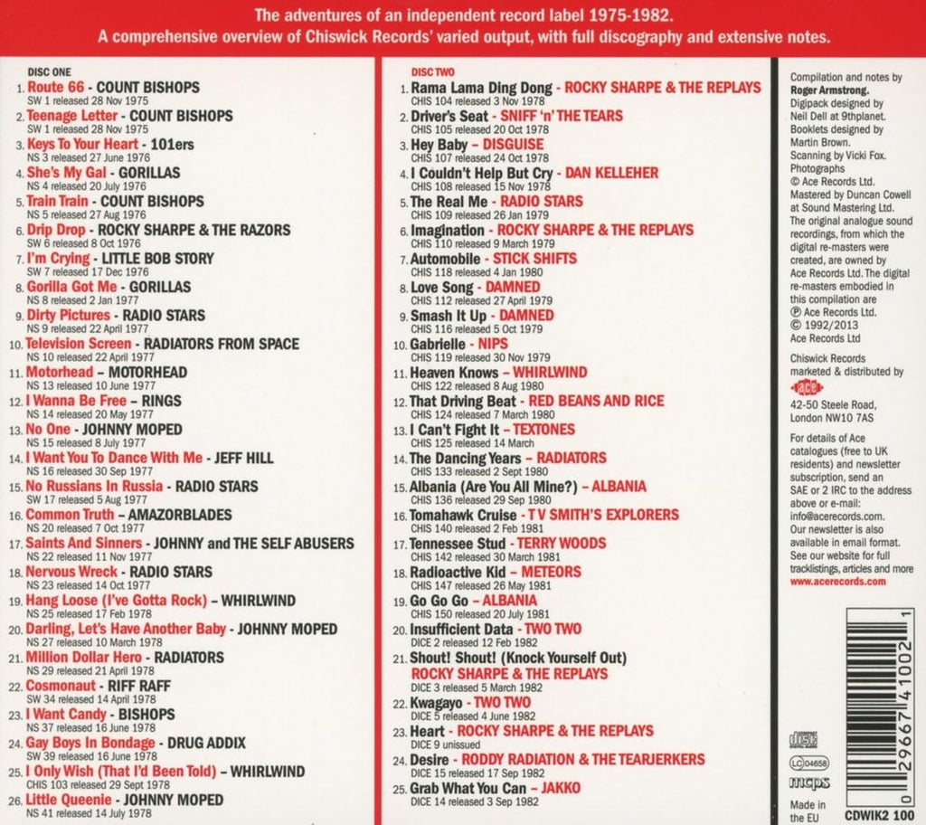 USED 2CD - The Chiswick Story: Adventures Of An Independent Record Label 1975-1982