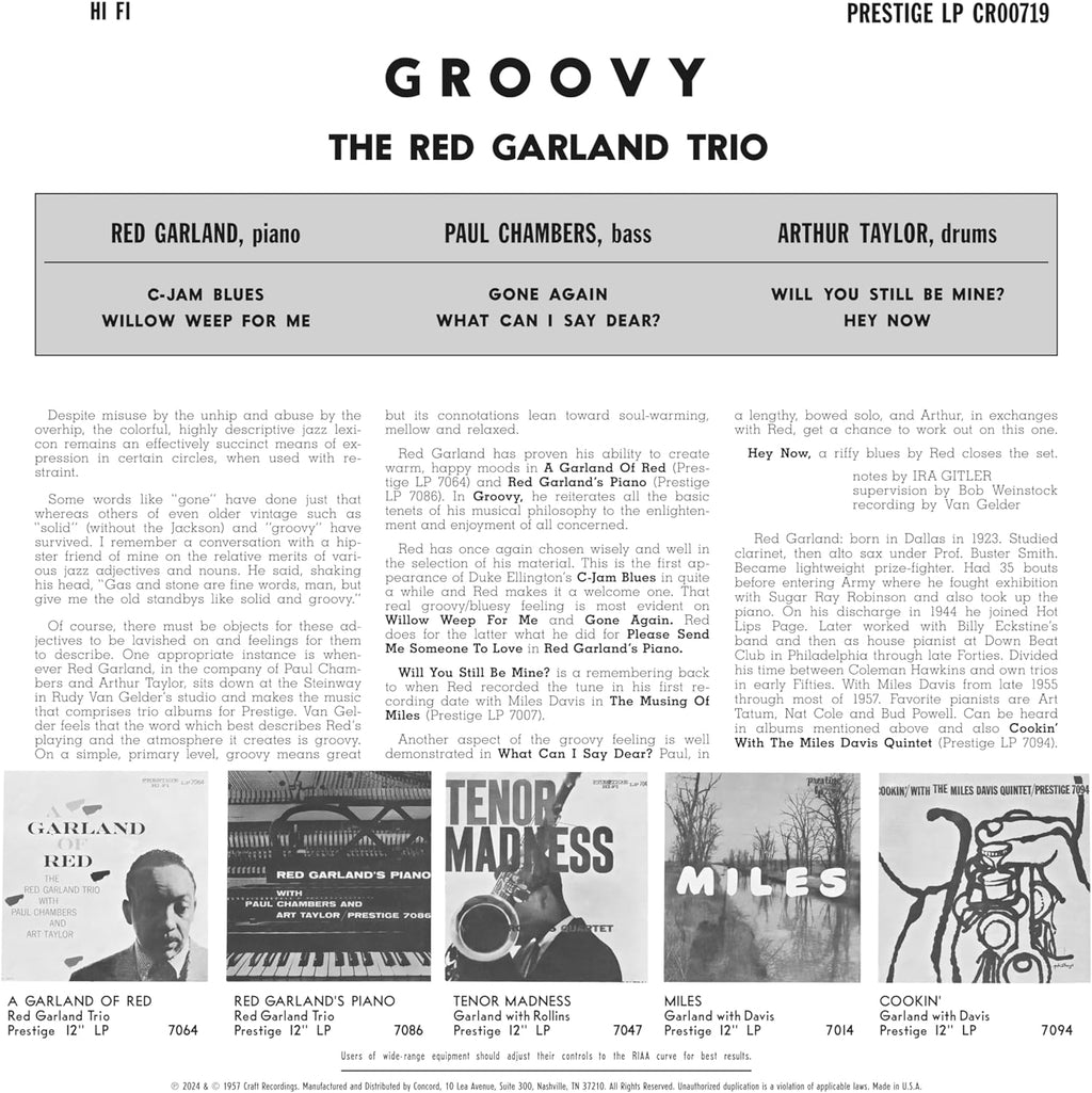 LP - Red Garland - Groovy (Original Jazz Classics)