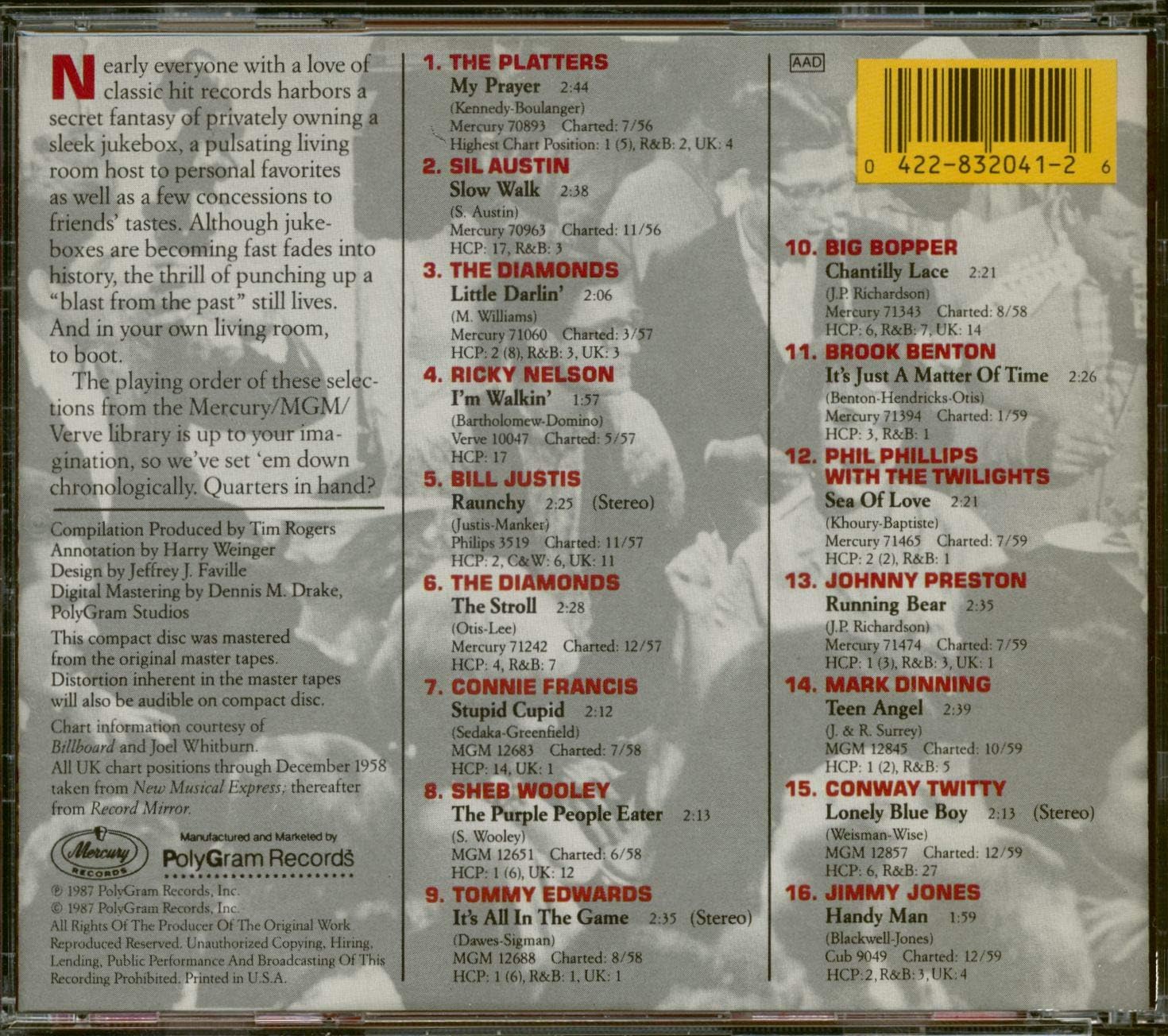 USED CD - Various - 45's on CD Volume 1 ('56-'59)