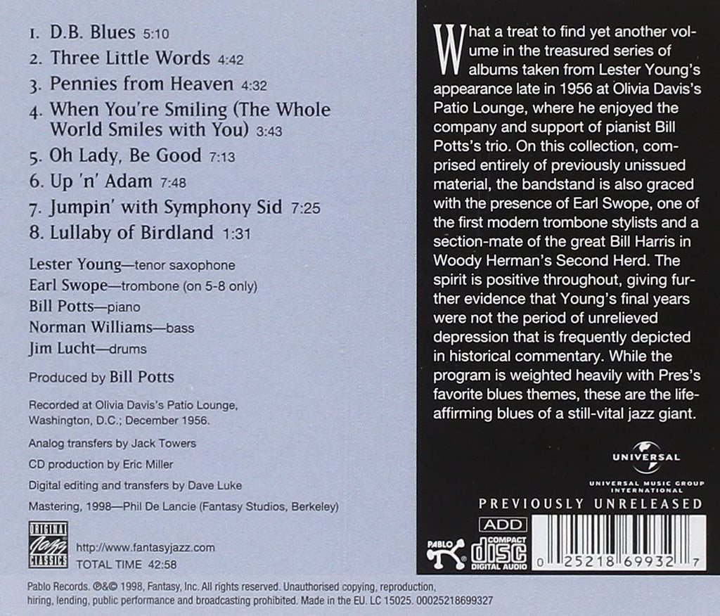 Lester Young - In Washington D.C. 1956 - USED CD
