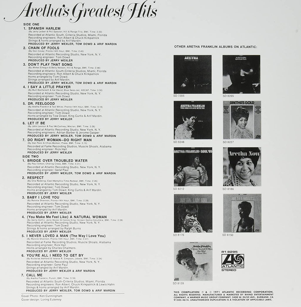 LP - Aretha Franklin - Greatest Hits