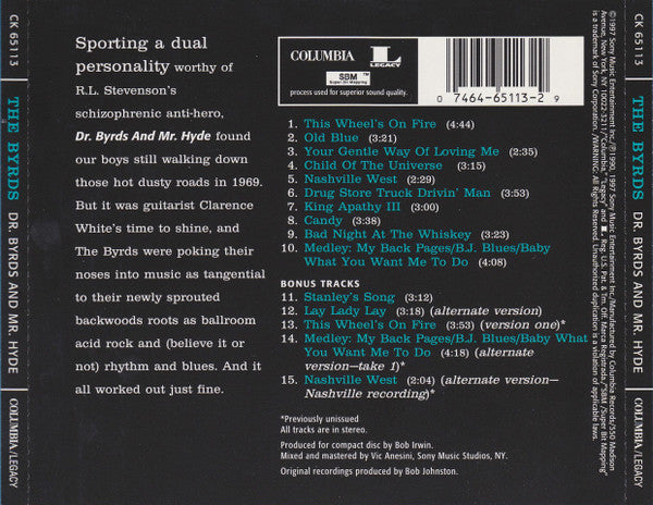 USED CD - The Byrds – Dr. Byrds & Mr. Hyde