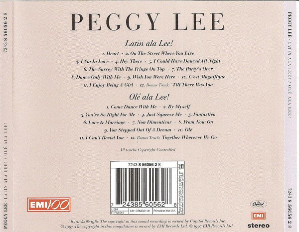 USED CD - Peggy Lee – Latin Ala Lee! / Olé Ala Lee!