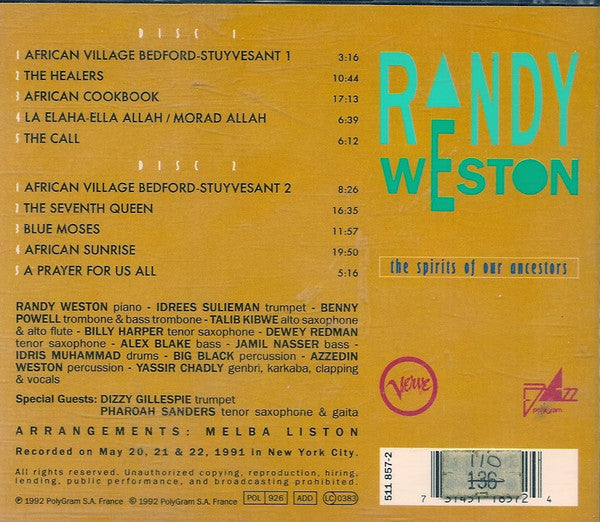 USED 2CD - Randy Weston - Spirit Of Our Ancestors