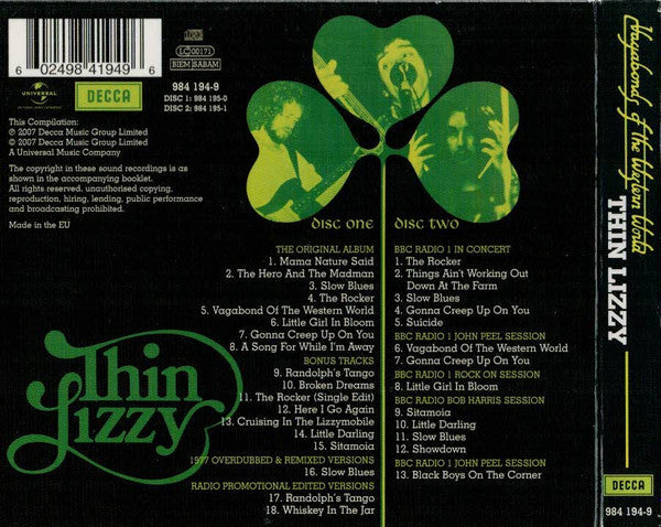 USED 2CD - Thin Lizzy - Vagabonds Of The Western World