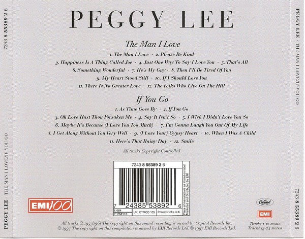 USED CD - Peggy Lee – The Man I Love / If You Go