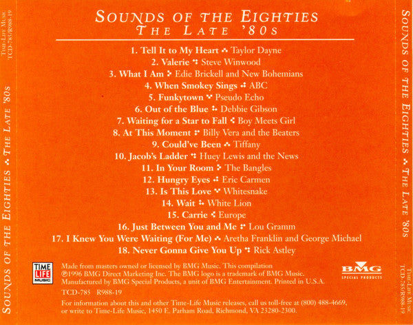 USED CD - Sounds Of The Eighties - The Late '80s