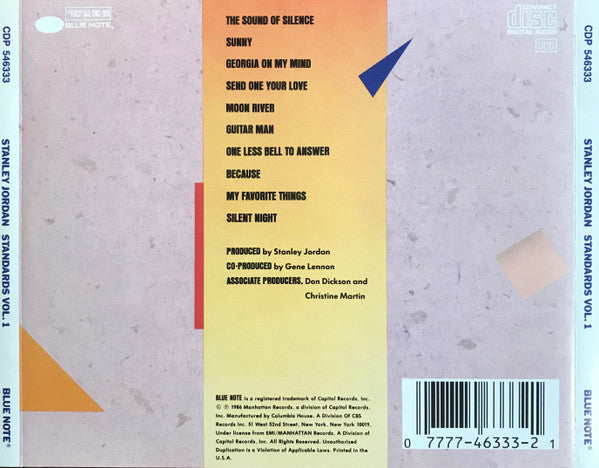 USED CD - Stanley Jordan – Standards Volume 1