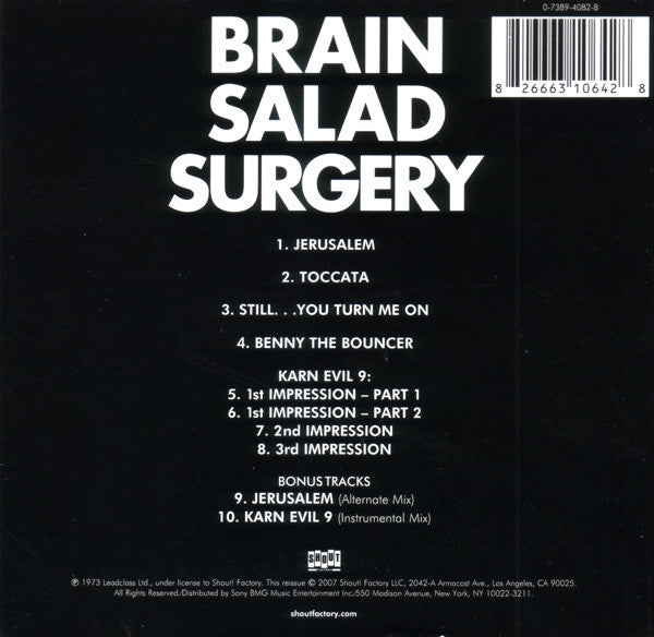 USED CD - Emerson, Lake & Palmer – Brain Salad Surgery