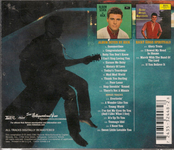 USED CD - Ricky Nelson – Album Seven By Rick / Ricky Sings Spirituals