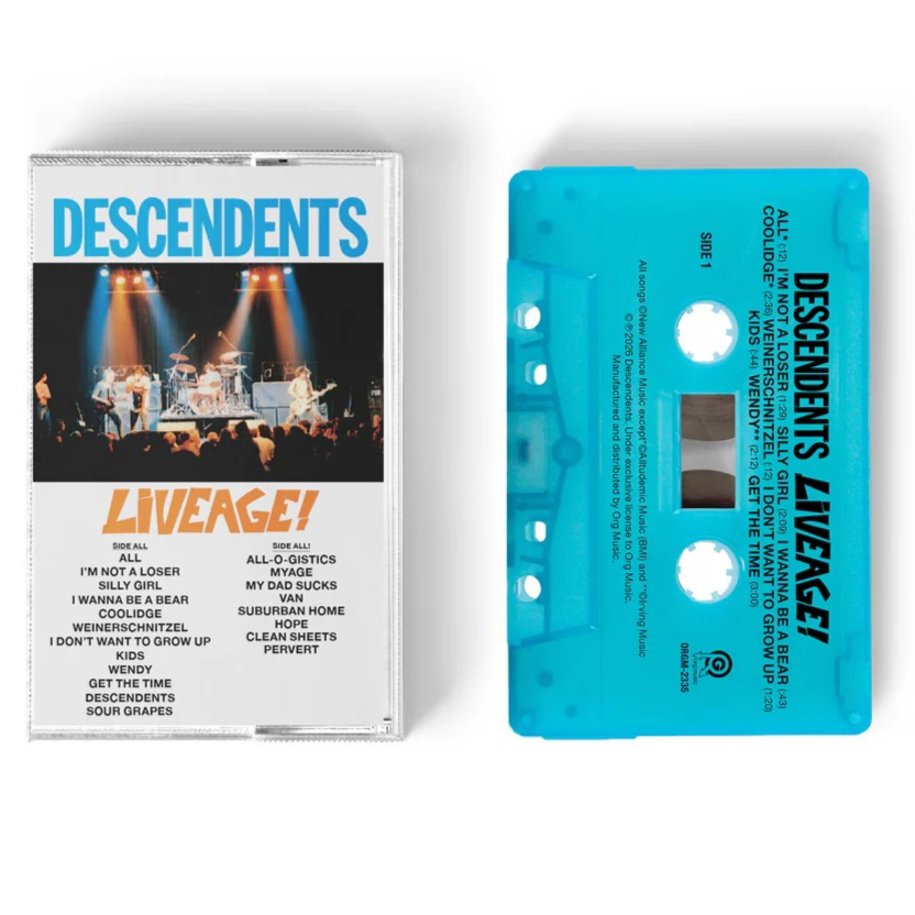 Descendents - (PRESALE 8/14/26) Liveage! (ORANGE CASSETTE ORG MUSIC ORGM2335CASS 2026) | NEW Mint (M) Mint (M)