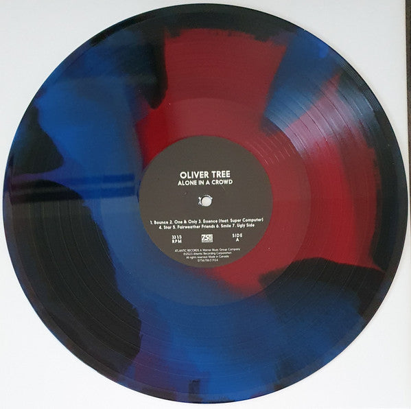 Oliver Tree - Alone In A Crowd (RED BLUE BLACK TRI-COLOR VINYL LP Atlantic 075678631924) | NEW