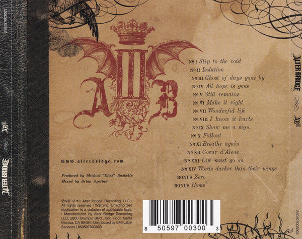 USED CD - Alter Bridge – AB III