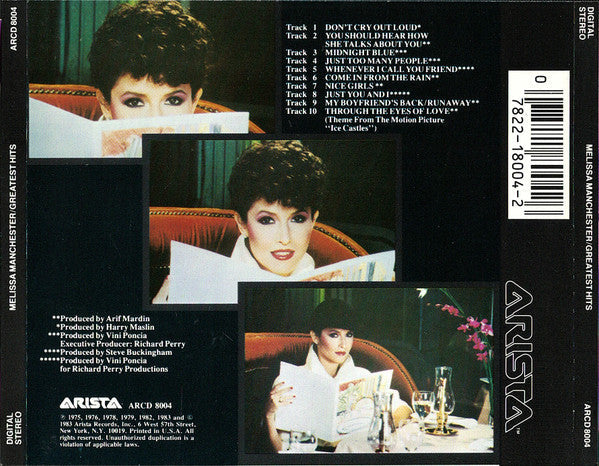 USED CD - Melissa Manchester – Greatest Hits