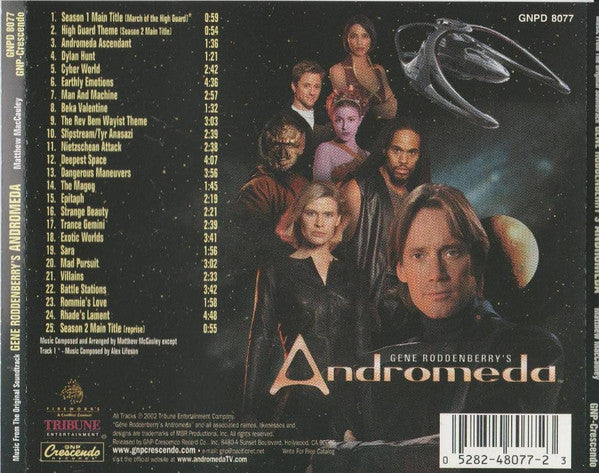USED CD - Matthew McCauley, Alex Lifeson – Gene Roddenberry's Andromeda (Music From The Original Soundtrack)