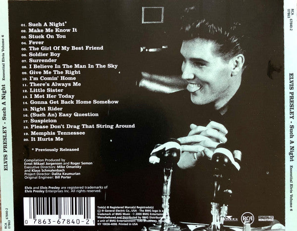 Elvis Presley – Such A Night : Essential Elvis Volume 6 - USED CD