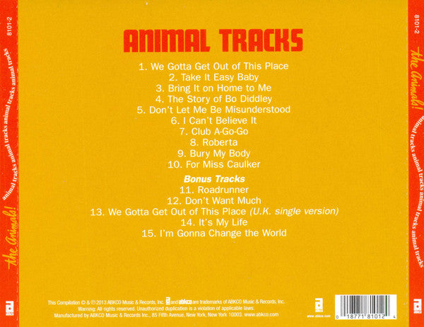 USED CD - The Animals – Animal Tracks