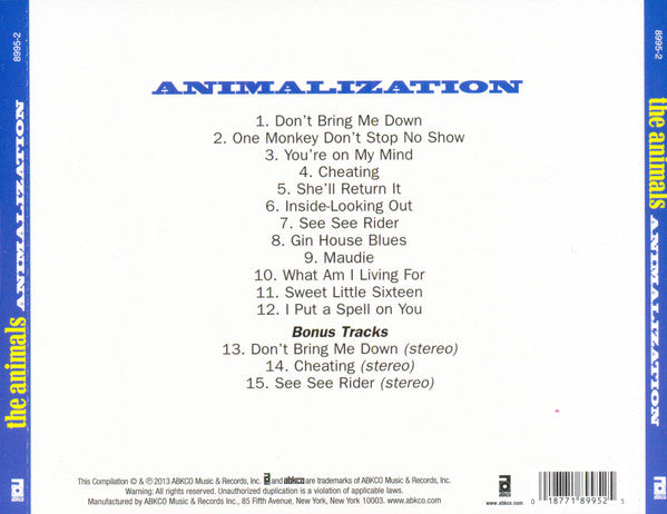 USED CD - The Animals – Animalization