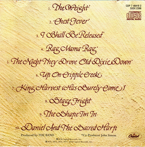 USED CD - The Band – Anthology Volume I