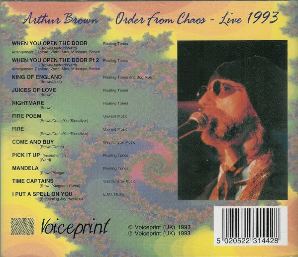 USED CD - Arthur Brown – Order From Chaos - Live 1993