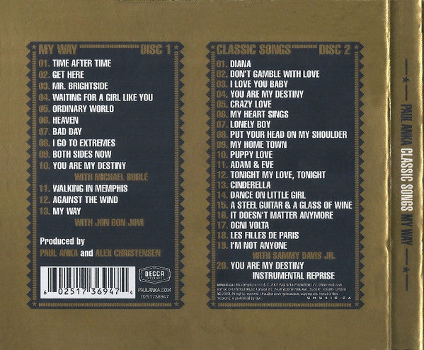 USED 2CD - Paul Anka – Classic Songs My Way