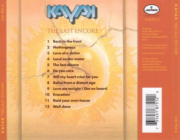 USED CD - Kayak – The Last Encore