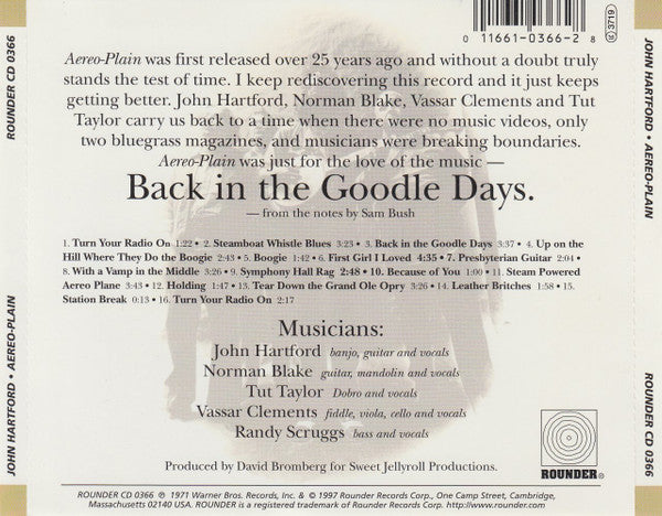 USED CD - John Hartford – Aereo-Plain