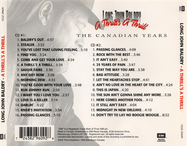 USED 2CD - Long John Baldry – A Thrill's A Thrill: The Canadian Years