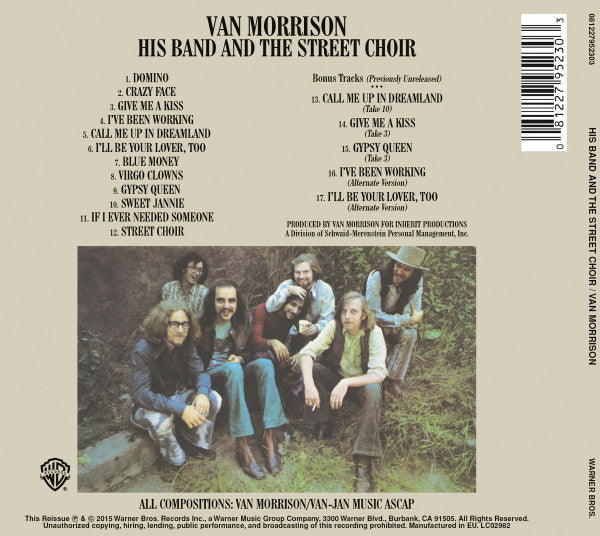 USED CD - Van Morrison – His Band And The Street Choir (Remastered)