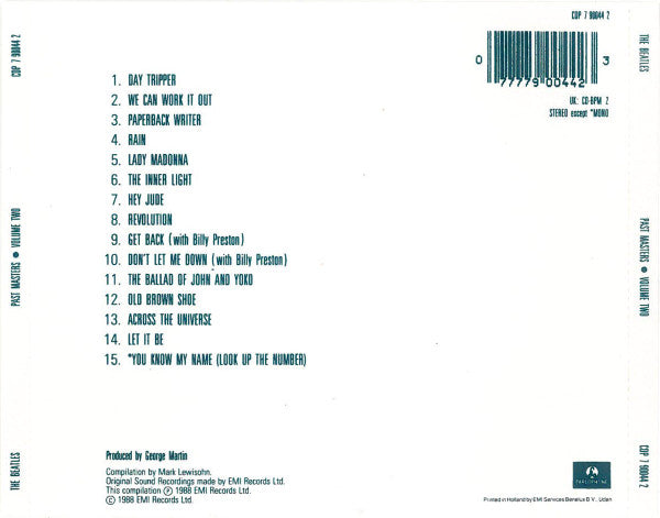 USED CD - The Beatles – Past Masters • Volume Two