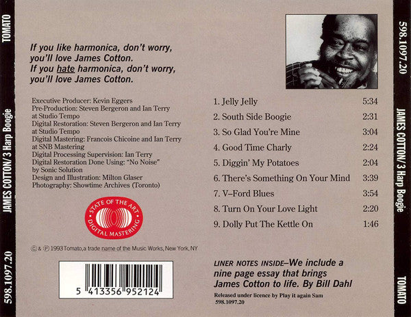 USED CD - James Cotton – 3 Harp Boogie