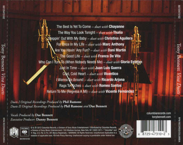 Tony Bennett – Viva Duets - USED CD