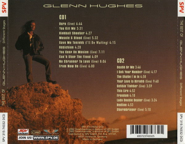 USED 2CD - Glenn Hughes – Different Stages - The Best Of