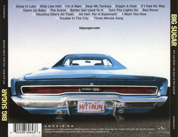 USED CD - Big Sugar – Hit And Run: The Best Of Big Sugar