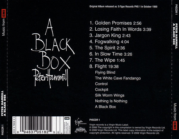 USED CD - Peter Hammill – A Black Box