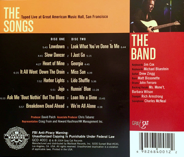 USED 2CD - Boz Scaggs – Greatest Hits Live