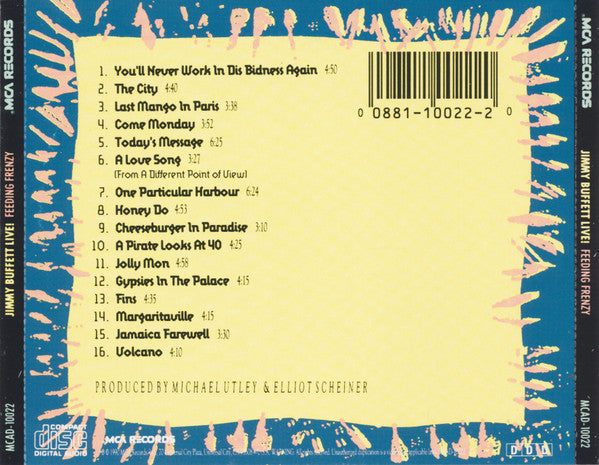 Jimmy Buffett – Live! Feeding Frenzy - USED CD