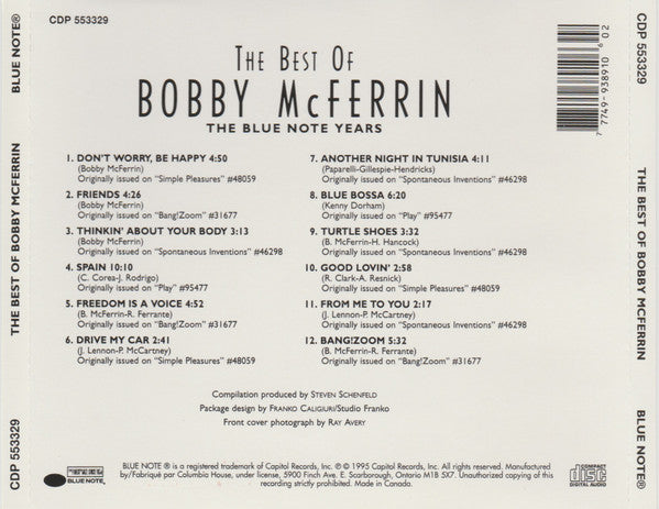 USED CD - Bobby McFerrin – The Best Of Bobby McFerrin