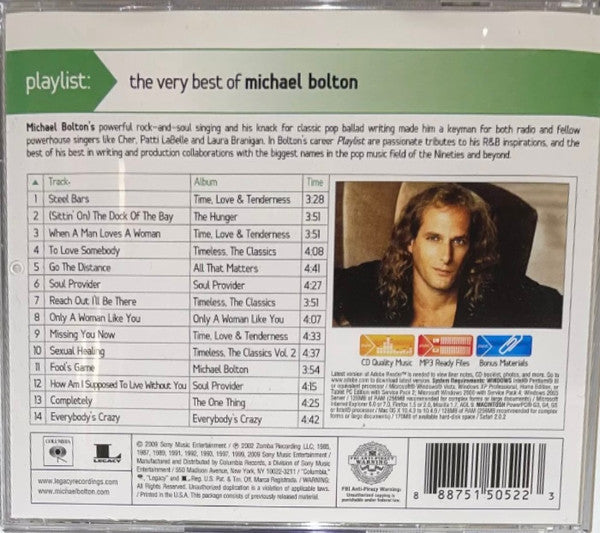 USED CD - Michael Bolton – Playlist: The Very Best Of
