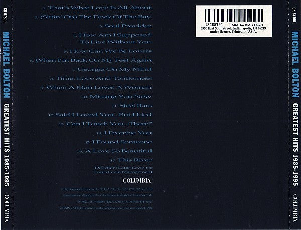 USED CD - Michael Bolton – Greatest Hits 1985-1995