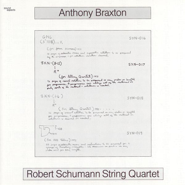 USED CD - Anthony Braxton · Robert Schumann String Quartet – Anthony Braxton · Robert Schumann String Quartet