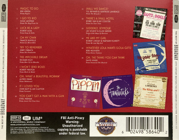 USED CD - Various – The Best Of Broadway