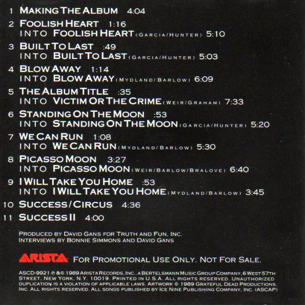 USED CD - Grateful Dead – Ante Up - The Built To Last Interview